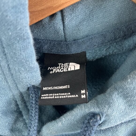 North Face Hoodie Men's Medium Blue Pullover Sweatshirt Outdoor Hiking Workout - Picture 3 of 12